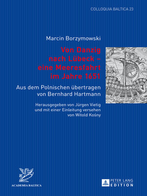 cover image of Von Danzig nach Luebeck – eine Meeresfahrt im Jahre 1651